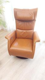 Relax Fauteuil draaibaar leer accu Sta Op, Huis en Inrichting, Fauteuils, Ophalen, Gebruikt, Minder dan 75 cm, Leer