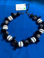 Mooie nieuwe LANGANI ketting zwart wit, Sieraden, Tassen en Uiterlijk, Kettingen, Ophalen of Verzenden, Nieuw, Overige materialen