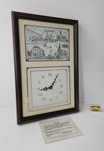Glasgravure Klok 18 karaats goudbewerking Lim. Edition nr. 1, Ophalen of Verzenden, Zo goed als nieuw, Wandklok