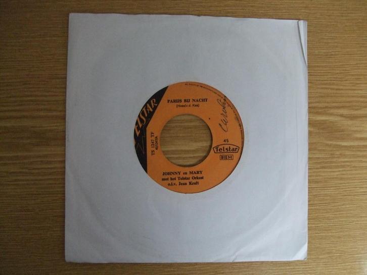 TELSTAR 1247 JOHNNY en MARY   PARIJS BIJ NACHT / LACH CLOWN, Cd's en Dvd's, Vinyl Singles, Zo goed als nieuw, Single, Nederlandstalig