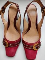 Pumps, Slingback Sergio Rossi, roze/bordeaux, maat 38, Pumps, Sergio Rossi, Ophalen of Verzenden, Zo goed als nieuw