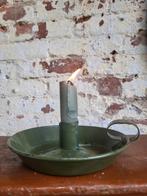 Oude brocante groene emaille blaker/ allegonda, Ophalen of Verzenden