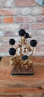 Baroque Collection:36cm Leeuw met Vogels Kandelaar♥️NIEUW♥, 50 tot 75 cm, 1446dt, Nieuw, Ophalen of Verzenden