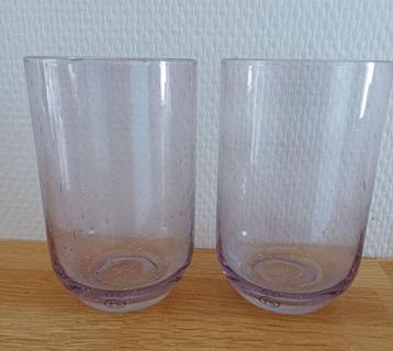 2 windlichten van Zusss, glas, als NIEUW! 2=€4,-! beschikbaar voor biedingen