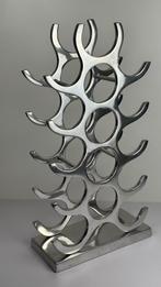 Chroom design wijnrek aluminium Michael Noll, Huis en Inrichting, Ophalen, 50 tot 75 cm, ., 15 tot 25 flessen