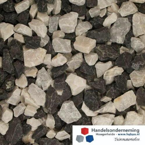 Panda split wit antraciet siersplit contrast pad tuin deco, Tuin en Terras, Grind, Keien en Split, Nieuw, Split, Multi, Overige materialen