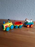 Baby tractor met aanhangers en paard, Ophalen of Verzenden, Zo goed als nieuw