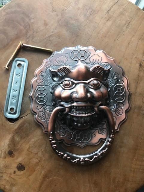 Tibetaans chinese deurklopper voor op een kast of deur, Huis en Inrichting, Woonaccessoires | Overige, Nieuw, Ophalen of Verzenden