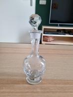 Antieke stolpfles karaf met stolp geslepen glas, Ophalen of Verzenden