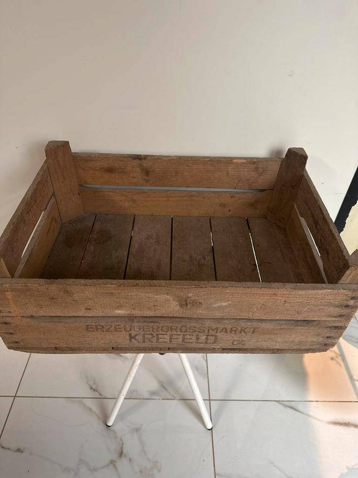 Oude houten krat - Krefeld, Huis en Inrichting, Woonaccessoires | Kisten, Gebruikt, Minder dan 50 cm, Minder dan 50 cm, 50 tot 100 cm
