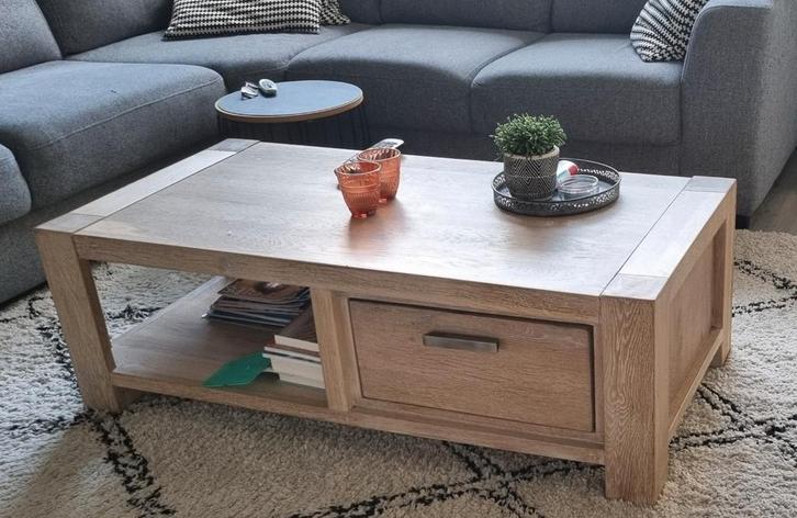 Salontafel met lade - 120x60x40 cm, Huis en Inrichting, Tafels | Salontafels, Gebruikt, Minder dan 50 cm, 100 tot 150 cm, 50 tot 100 cm