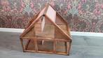 vintage retro look houten ( met oud-roze ) poppenhuis, Ophalen of Verzenden, Gebruikt