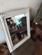 Mooie brocante witte spiegel groot formaat, Gebruikt, ., Ophalen of Verzenden, .