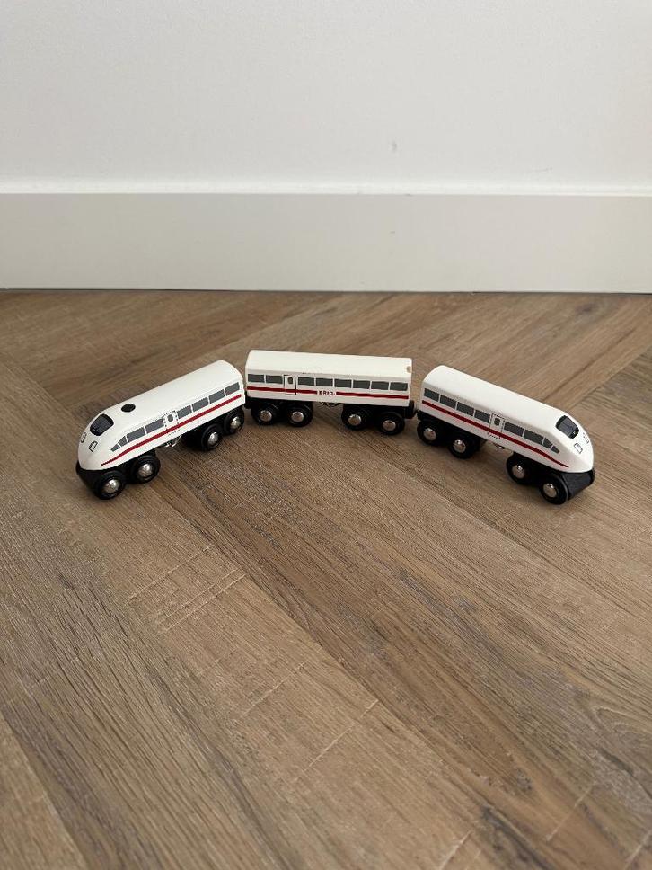 Heel goed hogesnelheidstrein Brio 33748 passagier trein hout, Kinderen en Baby's, Speelgoed | Houten speelgoed, Gebruikt, Ophalen of Verzenden