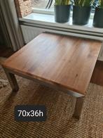 Salontafel/ bijzettafel 70bx36h, Ophalen, 50 tot 100 cm, Vierkant, 50 tot 100 cm