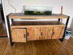 Industrieel TV Meubel - Hout & Metaal, Ophalen, Gebruikt, 150 tot 200 cm, Minder dan 100 cm