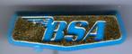 BSA goud op blauw plastic motorfiets speldje ( G_068 ), Verzenden, Nieuw, Transport, Speldje of Pin