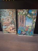 Vintage Wandplaten Natuur - 2x dubbelzijdig, Antiek en Kunst, Ophalen