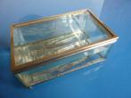 Glazen box met verzilverd frame, Ophalen of Verzenden
