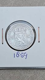 Zilveren halve gulden 1859 - Koning Willem III, Postzegels en Munten, Munten | Nederland, ½ gulden, Koning Willem III, Zilver