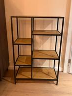 Vakkenkast - eiken/zwart - Jysk Trappedal, Ophalen, 50 tot 100 cm, Zo goed als nieuw, 150 tot 200 cm