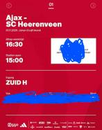 1x F-Side ticket - Ajax-Heerenveen, Tickets en Kaartjes, Seizoenskaart, Eén persoon, November