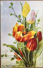 CATHARINA KLEIN - gesigneerd - TULPEN, Verzenden, 1920 tot 1940, Ongelopen, Natuur