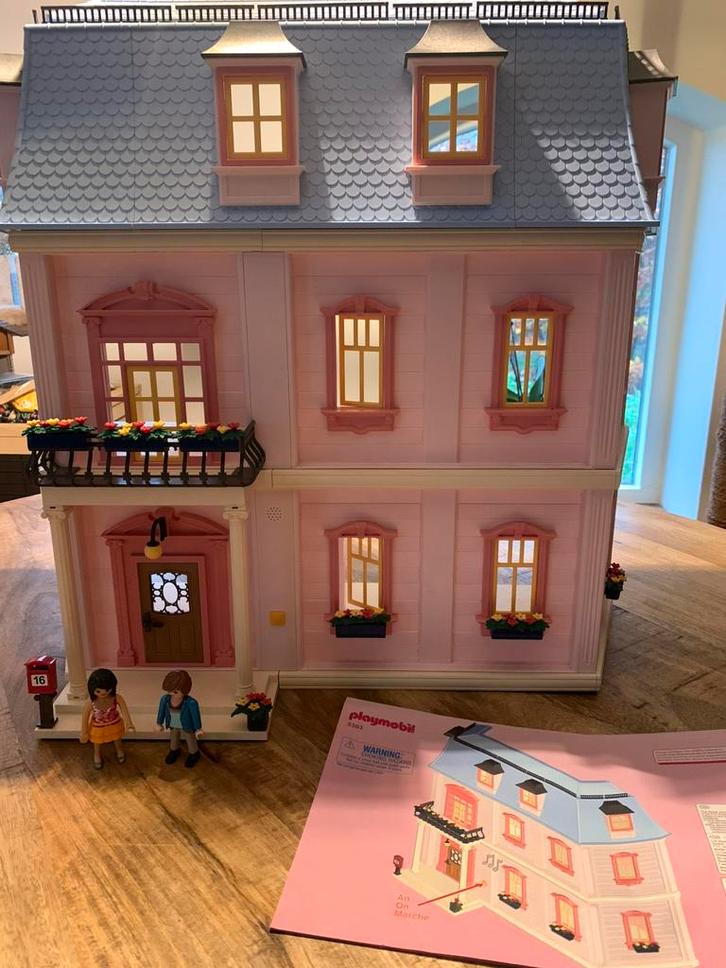 Playmobil Herenhuis/Dollhouse + inrichting. Totaal 7 sets, Kinderen en Baby's, Speelgoed | Playmobil, Zo goed als nieuw, Complete set