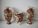 3x Japanse Vaas - Kaststel - 3 Satsuma Vazen, Ophalen of Verzenden
