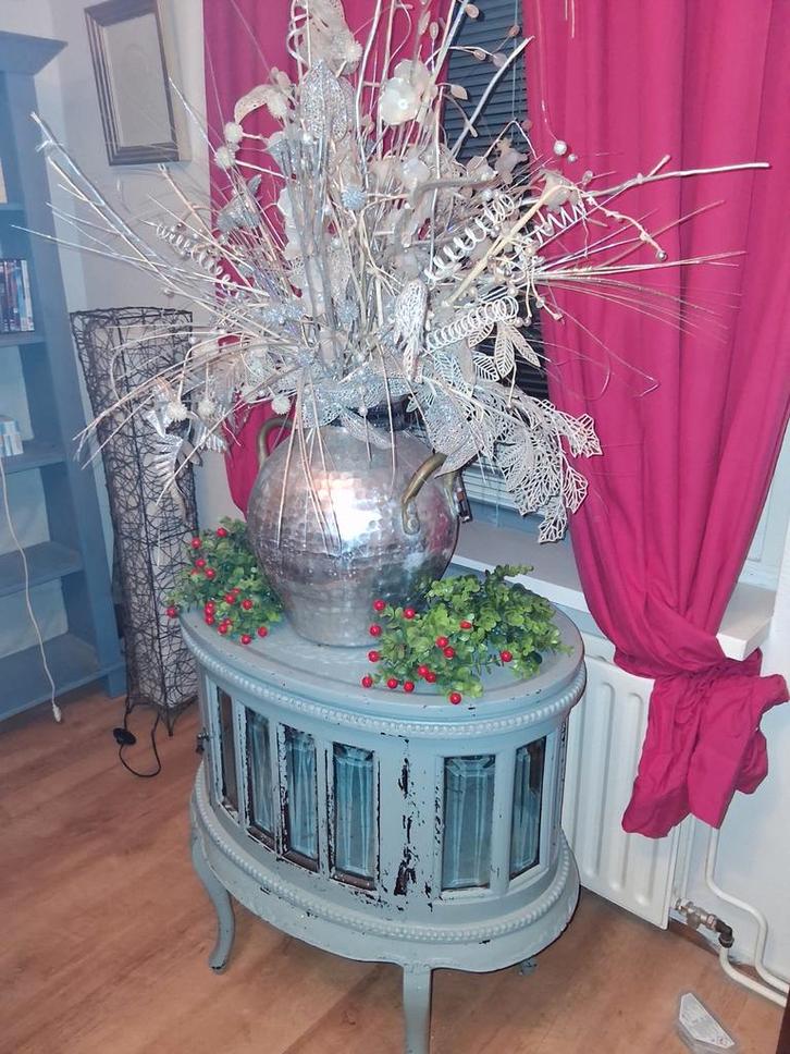 Decoratieve vaas met bloemstuk, Huis en Inrichting, Woonaccessoires | Overige, Gebruikt, Ophalen of Verzenden