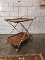 Vintage dranken trolley jaren 70 chrome, Ophalen, Gebruikt, ,, ,