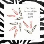 Cliq Claq Haarspeldjes Zebra Print 12 st. Rz / Wt en Gr / Wt, Verzenden, Nieuw, Haarspeld