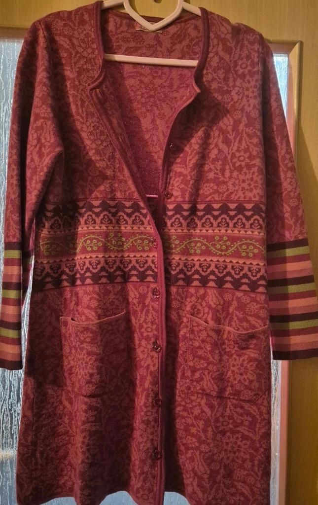 OLEANA Noors Vest Wol Zijde - Maat M (38/40) bloemen, Kleding | Dames, Truien en Vesten, Zo goed als nieuw, Maat 38/40 (M), Ophalen of Verzenden