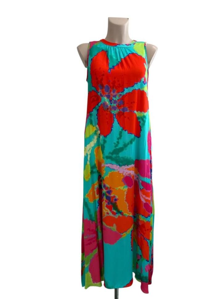 Emily van den Bergh maxi jurk S, Kleding | Dames, Jurken, Zo goed als nieuw, Maat 36 (S), Overige kleuren, Onder de knie, Ophalen of Verzenden