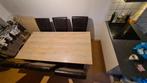 Eettafel met 6 stoelen - 90x180cm, Huis en Inrichting, Tafels | Eettafels, Gebruikt, 50 tot 100 cm, Ophalen of Verzenden, Vijf personen of meer