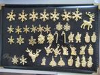 43 Kerst hangertjes klein, Ophalen, Nieuw, Goud, Overige materialen