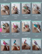 Oude antiek vintage kerstballen vogel zwaan pauw op clip, Diversen, D, Ophalen of Verzenden, D, E