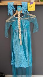 Elsa Jurk Maat 110 - Compleet met Vlecht & Handschoenen, Ophalen, Gebruikt, 110 t/m 116, Meisje