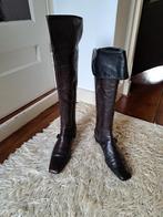 Elegante bruine leren hoge laarzen, mt.38, Hoge laarzen, Bruin, Ophalen of Verzenden, Onbekend