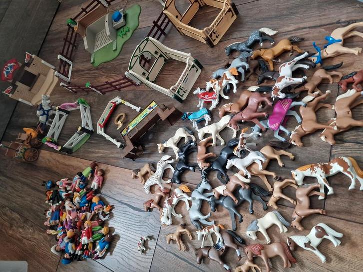 Manege paarden playmobil, Kinderen en Baby's, Speelgoed | Playmobil, Zo goed als nieuw, Complete set, Ophalen