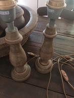 2 houten lampenpootjes, Minder dan 50 cm, Ophalen of Verzenden, Zo goed als nieuw