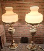 2 prachtige vintage Tafellamp, onyx ,marmer, messing, Huis en Inrichting, Lampen | Tafellampen, Ophalen, Zo goed als nieuw, Overige materialen
