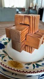 Vintage 1970s handgemaakte houten puzzel breinbreker, Ophalen of Verzenden, Minder dan 500 stukjes
