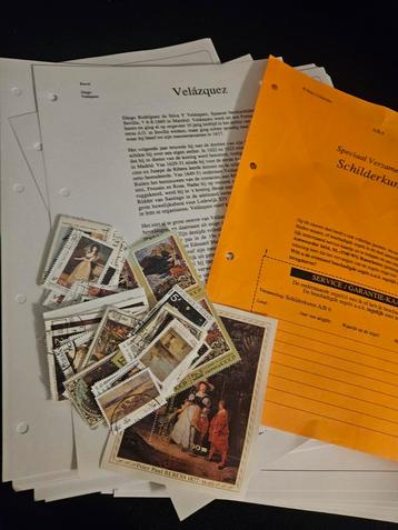 Verzameling Postzegels met Schilderijen beschikbaar voor biedingen
