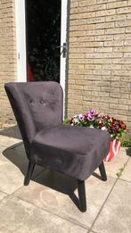 Antraciet velvet fauteuil Halmstad, Ophalen, Scandinavisch, Zo goed als nieuw, Eén
