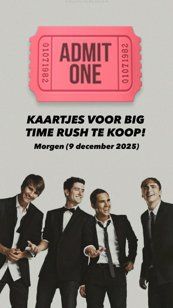 Big time rush kaartjes te koop (concert)!, Tickets en Kaartjes, Concerten | Overige, Twee personen, December