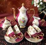 Oud mokka servies / theeservies set porselein barok dresden, Antiek en Kunst, Antiek | Servies compleet, Ophalen of Verzenden