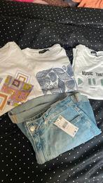 Korte spijkerbroek 44 T-shirt, Ophalen, Zo goed als nieuw, Blauw, Shirt of Top