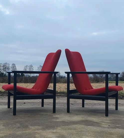 Set 2 vintage lounge stoelen Fristho Cor Bontebal, Huis en Inrichting, Fauteuils, Zo goed als nieuw, Ophalen