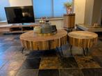 Ronde salontafel doorsnede 1 meter, Huis en Inrichting, Tafels | Salontafels, Ophalen, Rond, Zo goed als nieuw, Minder dan 50 cm